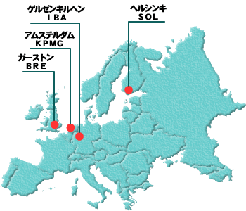 欧州ニューオフィス事情視察先地図1997/10